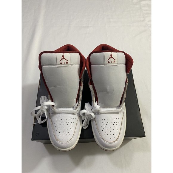 New Mens Size 12 White Red Nike Air Jordan 1 Mid SE Basketball Shoes FJ3458 160 main image 9